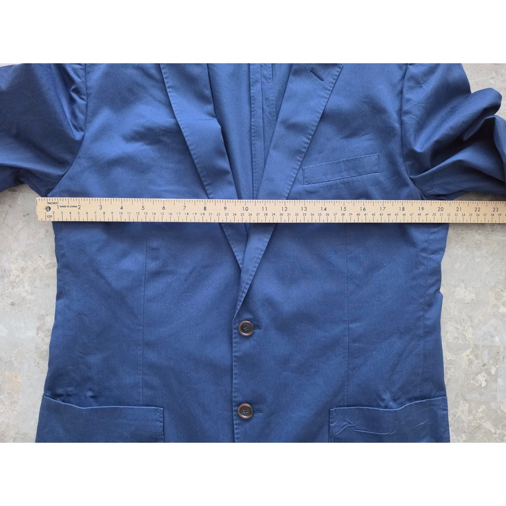 J.Crew Ludlow Blazer 44R Larusmiani Italian Cotton Blue Sport Coat Unstructured - Picture 6 of 13